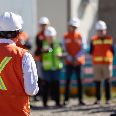 Workplace drug and alcohol education can be the missing link A workplace drug and alcohol education session is held at a construction site.