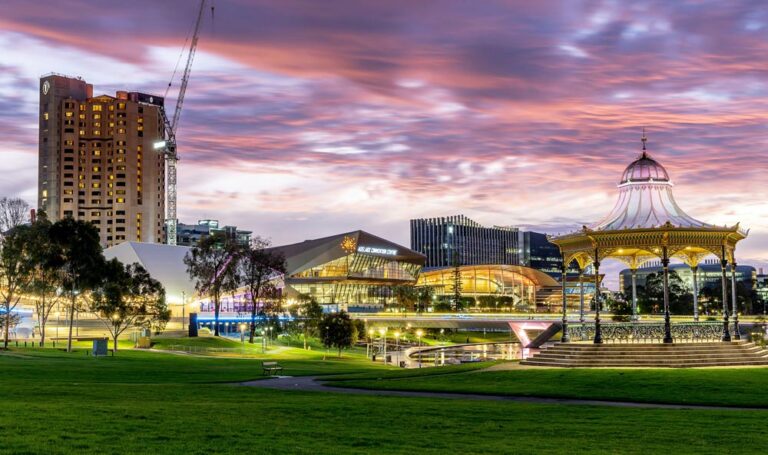 SAPOL officers have conducted more than 876,600 roadside drug screening tests and detected over 70,000 drug impaired drivers across metropolitan Adelaide and regional South Australia in the past 20 years. Credit James R Unsplash https://unsplash.com/photos/a-park-with-a-carousel-and-buildings-in-the-background-pWyz0dVxFfg